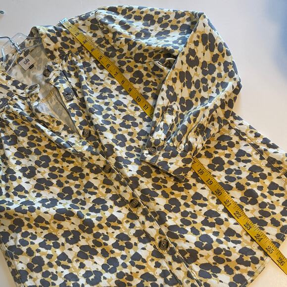 Cabi Providence Shacket Women's Medium Yellow Leopard Print Shirt Jacket 5854 - Picture 10 of 10